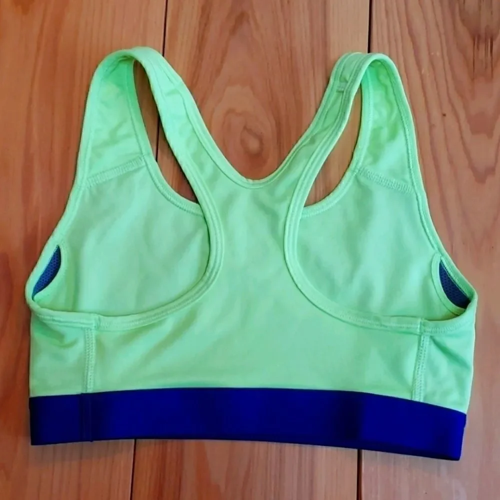 NIKE NEON YELLOW RACERBACK SPORTS BRA